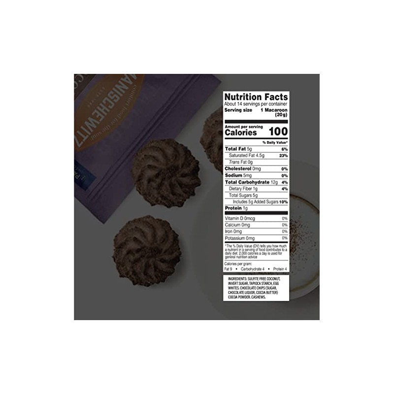 Manischewitz Chocolate Nut Brownie Macaroons, 10oz | Coconut Macaroons |