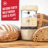 KNEADACE Sourdough Starter Jar With Date Marked Feeding Band, Thermometer,