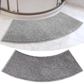 Ruiunchu Bath Mat, Non Slip Shower Mat Curved Shower Bath Mat 40*100cm Grey