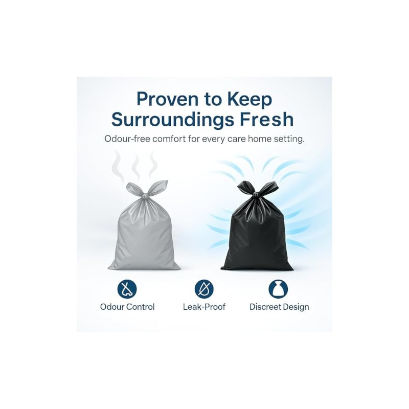 2000 x ALIA Black Adult Nappy Sacks | Extra Large