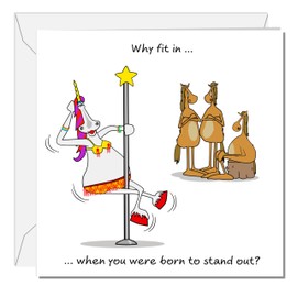 SWIZZOO Funny Birthday Card for Her - Hen/Wedding/Mother's Day Card for Glam/Glamorous, Outrageous, Fun Female Friend, Mum, or Girlfriend - Humorous/Humor and Amusing. Handmade