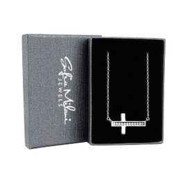 Sofia Milani - Women's Necklace 925 Silver with Zirconia Stones - Cross Pendant - N0506, Sterling silver, Zircon