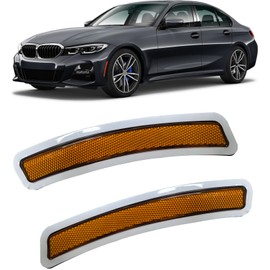 KYYET Front Bumper Side Marker Reflector Fits for 2019 2020 2021 2022 2023 2024 G20 3 Seriers (Amber Lens)