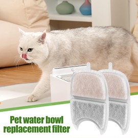 Pet Water Fountain Filter - 5X Cat Water Dispenser Filters with Sponges | Absorb Odor and Impurities, Pet Drinking Dispenser Purifier