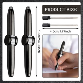 GAROMIA Spinning Pen Pack of 2 Pen Pens Pen Spinning Pen Fidget Pen Illuminated Tip ADHD Pen Ballpoint Pen for Adults Children Gifts Teenagers