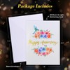 D24TIME Musical Anniversary Card with Light - Pop Up Floral