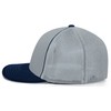 Pacific Headwear Standard Trucker Pacflex Cap, Silver/Navy Small
