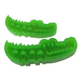 Crocodile Slow Feeder Toy – Durable, freezable slow feeder for aggressive chewers. Fun crocodile shape, promotes slow eating, reduces anxiety for pet. - Size: Small, Color: Green