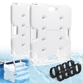 Desunqin 2 Pack 60lbs Heavy Duty Pool Ladder Weights, HDPE Waterproof Swimming Pool Ladder Weights for Steps, Pool Step Weights for Above & Underground Ground Pools (22.5" x 18")