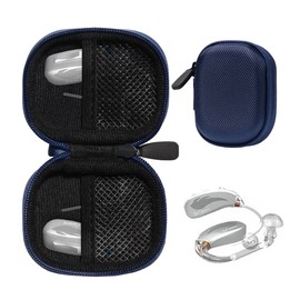CaseSack Case for Hearing Aids Compatible with EarCentic EasyCharge Rechargeable Hearing Aids Also for Otofonix Elite/Encore, Banglijian, Britzgo, My Tone, LIGINN, Blaids, Lexie, Tweak (Blue)