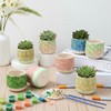 Zubebe 12 Pcs Paint Your Own Ceramic Pots Bulk Unfinished