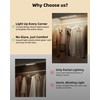 EZVALO 3 Pack Motion Sensor Closet Lights, 15inch Rechargeable Cabinet