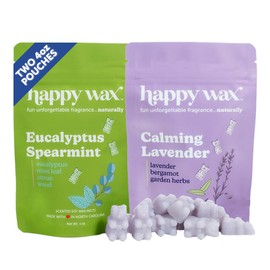 Happy Wax Relax Mix Premium Scented Natural, Non Toxic Soy Wax Melts – 8 Total Oz. of Scented Wax Melts. Includes: Calming Lavender & Eucalyptus Spearmint