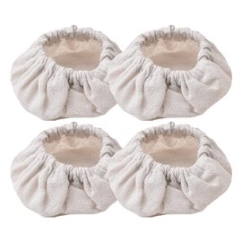 URROMA Reusable Sourdough Starter Jar Cloth Covers, 4pcs Fabric Bread Fermentation Cover Sewn Cloth Cover for Sourdough Starter