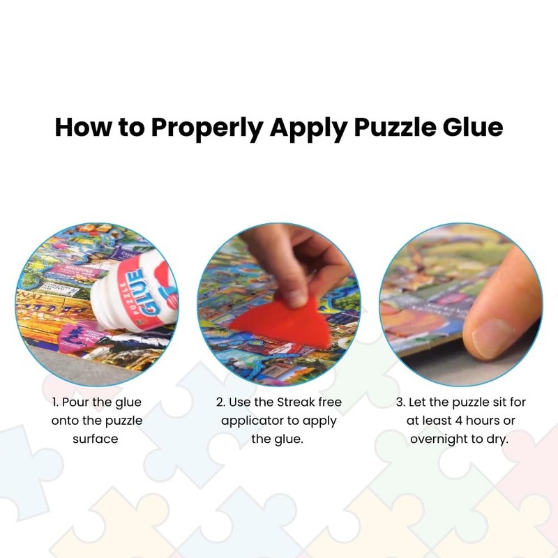 MasterPieces – Puzzle Glue with Wide Plastic Spreader, Easy to