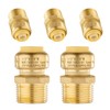 5 PCS Foskan 1/2" Push-to-connect x 3/4"Male Thread Brass Coupling,Push