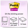 Post-it Super Sticky Notes, 2x Sticking Power, 7.6 x 7.6