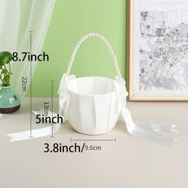 NEW 2PCs Flower Girl Baskets for Wedding Decor and Wedding Gift