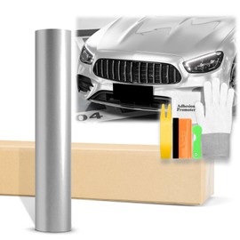 48"x60" (4FTx5FT) Silver Gloss Metallic Glossy Vinyl Wrap Auto Car Sticker Decal Film Sheet Bubble Free Air Release Technology with Tool Kit