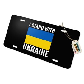 GRAPHICS & MORE I Stand with Ukraine Novelty Metal Vanity Tag License Plate