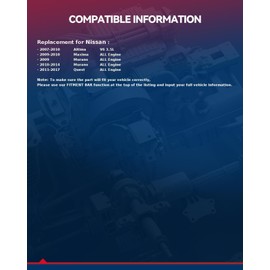 KAX Alternator New 11341N for 2009-2014 Murano, 2009-2010 Maxima, 2011-2017 Quest, 2007-2010 Altima 3.5L Compatible with 11341N11341,11557N, A3TJ1791