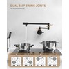 Fransiton Matte Black Pot Filler, Pot Filler Faucet Wall Mount,