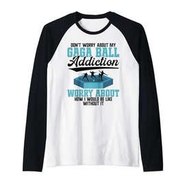 Gaga Ball Game Court Gaga Ball Set Portable Gaga Ball Raglan Baseball Tee