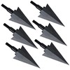 toparchery 12pc Black Screw Archery Broadheads Arrowheads Hunting Broad Head