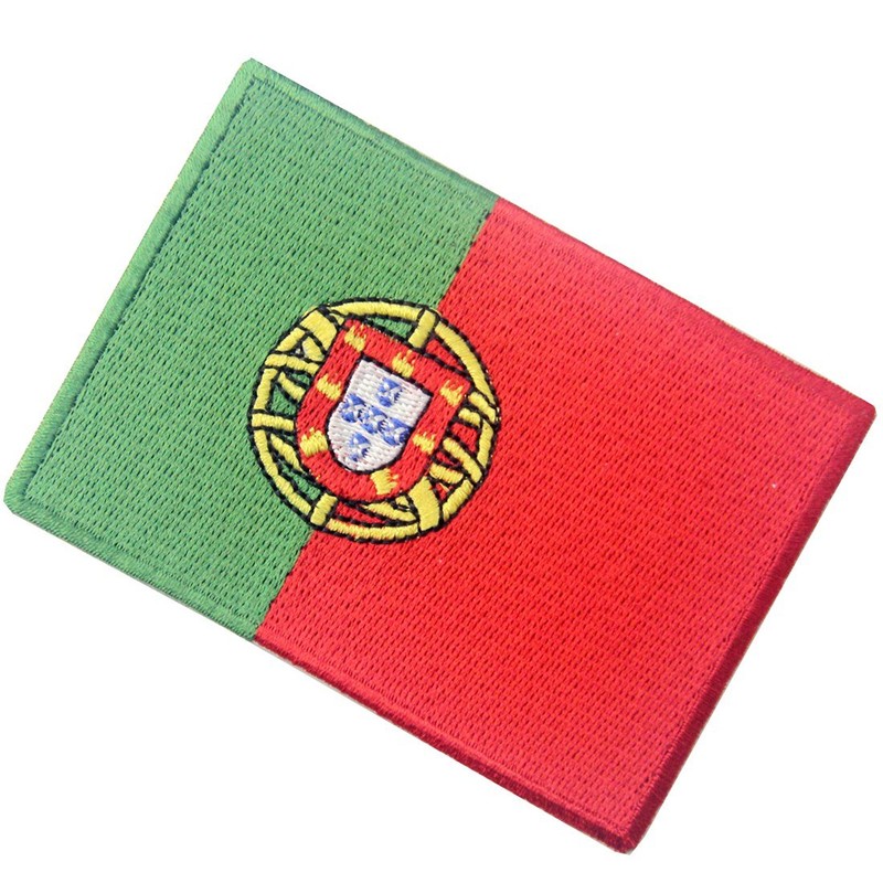 Portugal Flag Embroidered Emblem Portuguese Iron On Sew On National