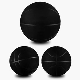 MINDCOLLISION Standard 5/6/7 Basketball, Non-Slip and Wear Resistant Microfibre Suede, No Logoball, Suitable as Signature, Gift, Black Edge, No. 7