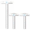 6" and 12" Acrylic Clear T Angle Ruler 3 Pack