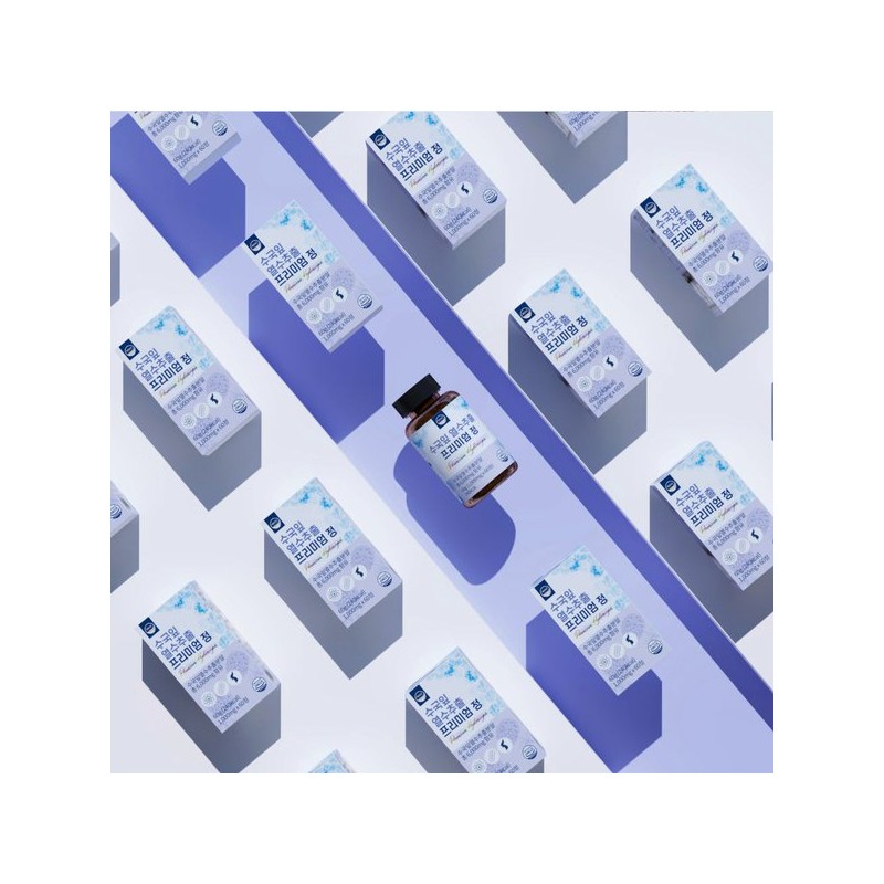 Wellness 웰리즈 수국잎 열수추출 프리미엄정 1000mg x 60정 1개 2개월분