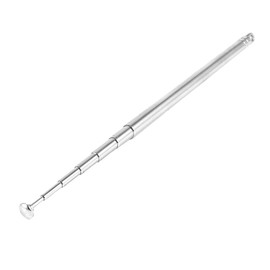 sourcing map FM Radio Telescopic Antenna, Replacement Universal 65cm 6 Sections Telescopic Antenna Aerial for Radio, TV, Portable AM Radios, Home Stereo Receivers, Stainless Steel 1 Pcs