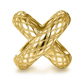 CHAMOON Charm 925 Sterling Silver Gold-Plated Gold Jewellery Pendant for Women Leather Bracelets, Sterling Silver, Snake Cross