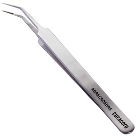 Curacoro Lash Tweezer - Professional & Precision Fiber Tip Grip Lash Tweezers for Eyelash Extensions, Multi Shapes & Purposes Tweezers for Volume, Isolation & Classic Lashes (Silver, Abracadabra)