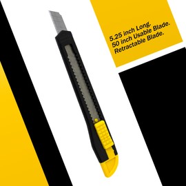 4 Small Safety Box Cutter Utility Knife Retractable Snap off Blade BLACK