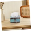 LABRIMP Cute Napkin Box Vintage Wood Tissue Container for Living