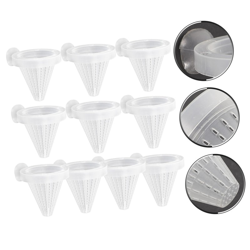 Levemolo Aquarium Fish Feeder Suction Cup 10 Pack Red Worm