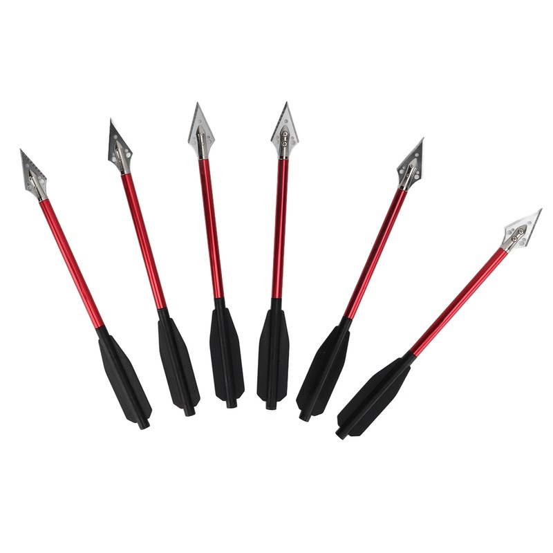 6Pcs Crossbow Arrows Double Screw Fixing Aluminum Alloy Shooting Bow