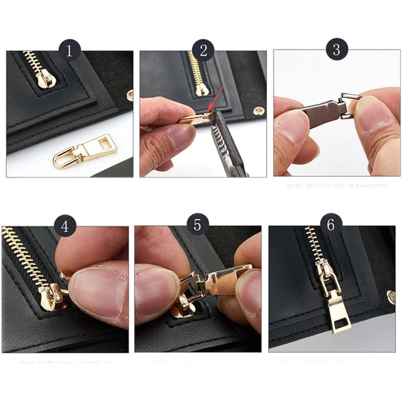 Zipper Pull Replacement, Zipper Slider Tabs, 3 Pcs Set (S,