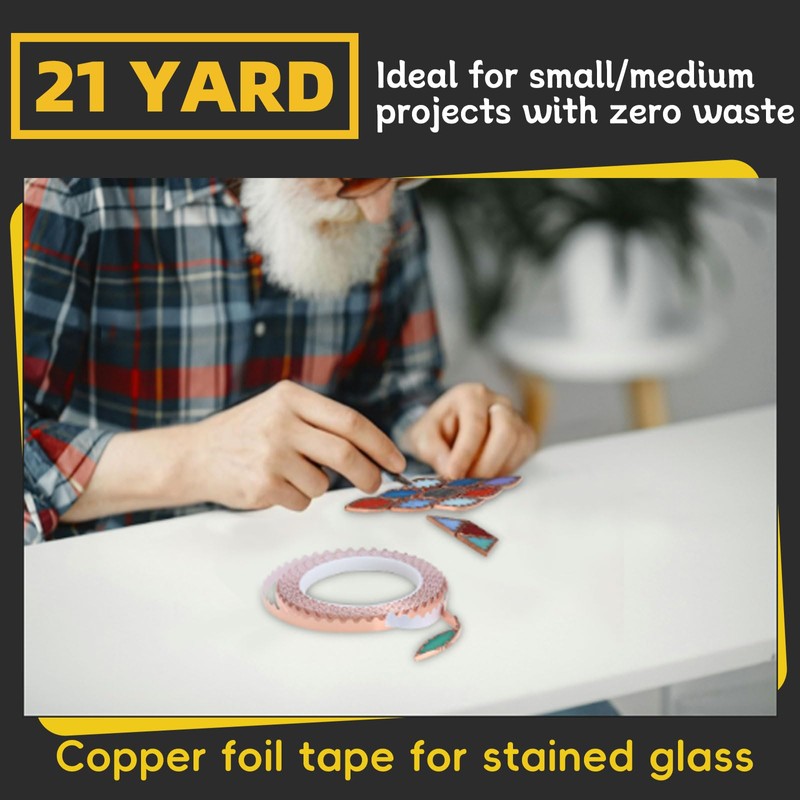 Poeeytnek® Professional Scalloped Copper Tape - 7/32" & 5/16 Asymmetric