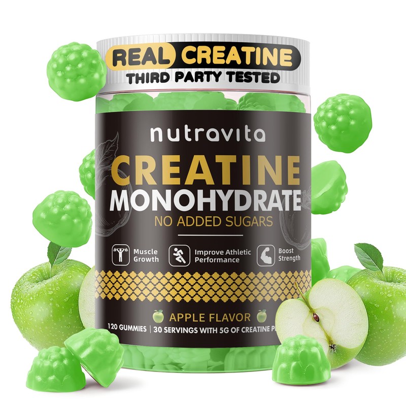 Nutravita NSF Certified Creatine Gummy - Creatine Monohydrate Gummies for