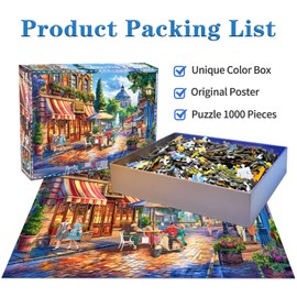 Puzzles 1000 Pieces for Adults jigsaw puzzles for adults 1000 Piece Puzzle Educational Games -British Street View- Decoration Puzzle