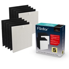 Flintar C545 True HEPA Replacement Filter S, Made in Taiwan, Compatible with Winix C545 Air Purifier, S Filter 1712-0096-00, 2 H13 Grade True HEPA + 8 Activated Carbon Filters