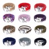 DonDon Men's Paracord Survival Bracelet Woven Outdoor Bracelet with Stainless