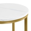 Yaheetech Round End Table Set of 2,16in Faux Marble Accent