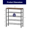 Kitsure Shoe Rack for Closet, Rustic Brown Shoe Organizer with