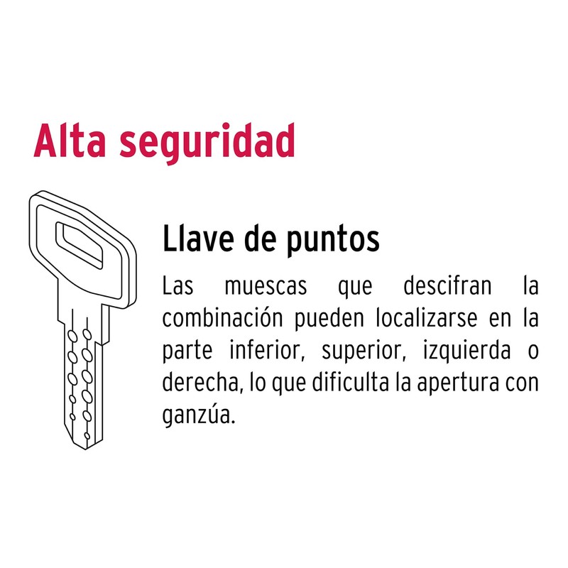Hermex CERO-32, Cerrojo llave-llave, cilindro de latón, cromo mate