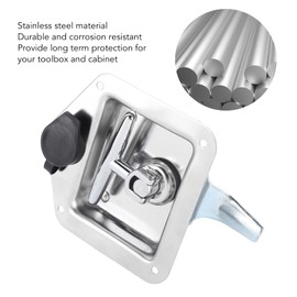 HAOHIZE T Latch Handle Lock,Stainless Steel Folding T Shape Handle Lock T Handle Latch for Truck Trailer Engineering Vehicles