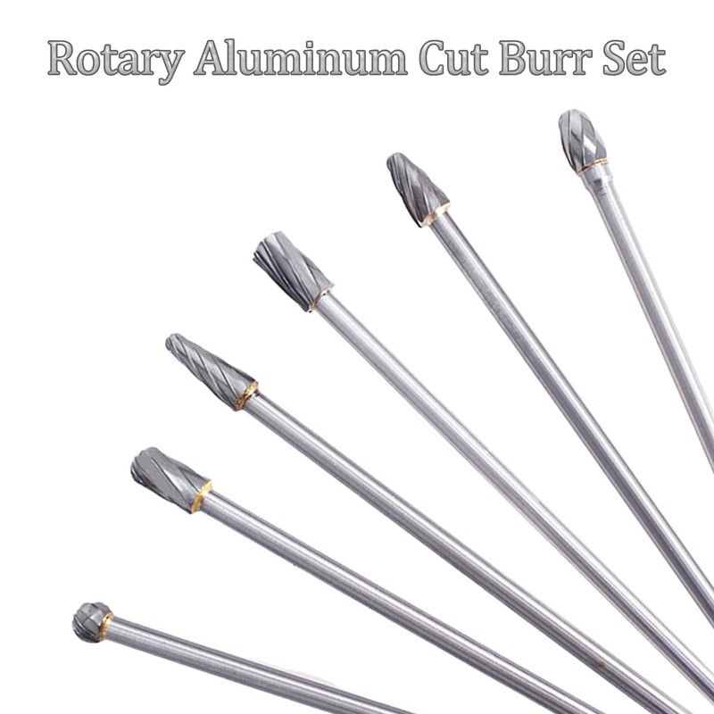 kimllier 6Pcs 10mm Rotary Aluminum Cut Burr Set 6mm 1/4